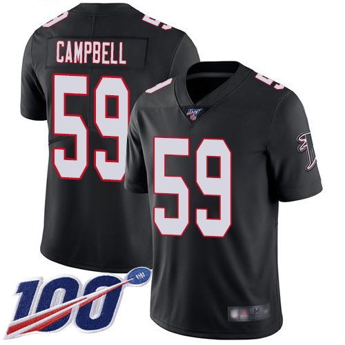 Atlanta Falcons Limited Black Men De Vondre Campbell Alternate Jersey NFL Football #59 100th Season Vapor Untouchable